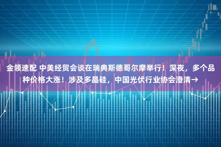 金領(lǐng)速配 中美經(jīng)貿(mào)會(huì)談在瑞典斯德哥爾摩舉行！深夜，多個(gè)品種價(jià)格大漲！涉及多晶硅，中國(guó)光伏行業(yè)協(xié)會(huì)澄清→